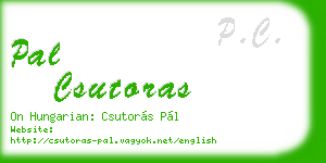 pal csutoras business card