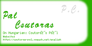 pal csutoras business card